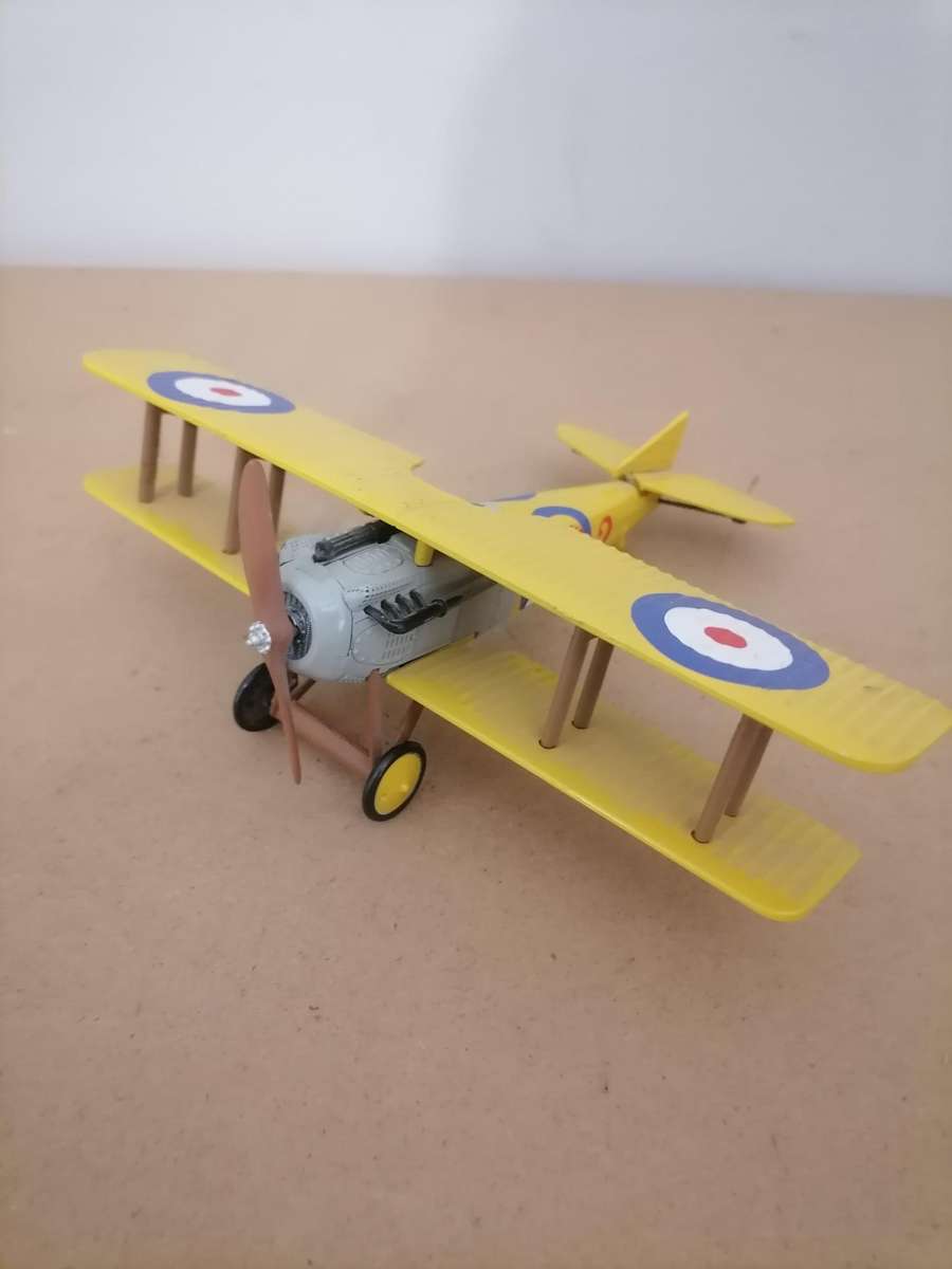 NEWRAY SPAD S.VII BI-PLANE WWI MODEL ASSEMBLED - Die Cast - 22 CM WING SPAN - 17 CM LENGTH