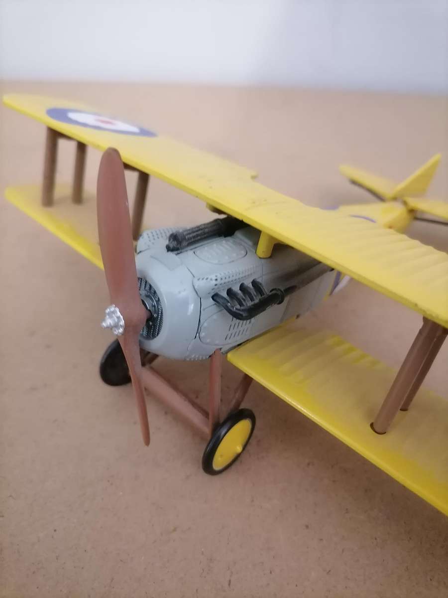 NEWRAY SPAD S.VII BI-PLANE WWI MODEL ASSEMBLED - Die Cast - 22 CM WING SPAN - 17 CM LENGTH