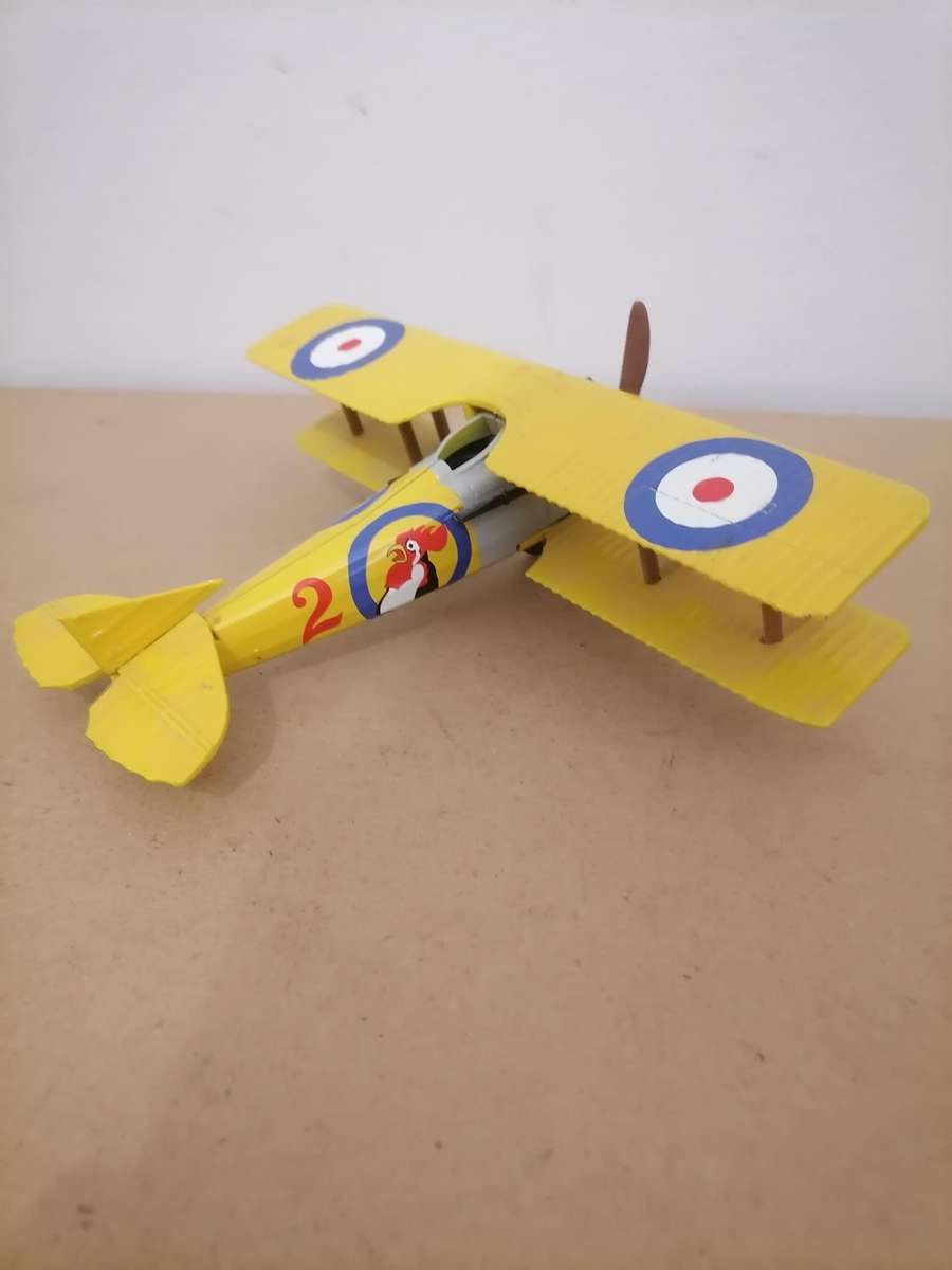 NEWRAY SPAD S.VII BI-PLANE WWI MODEL ASSEMBLED - Die Cast - 22 CM WING SPAN - 17 CM LENGTH
