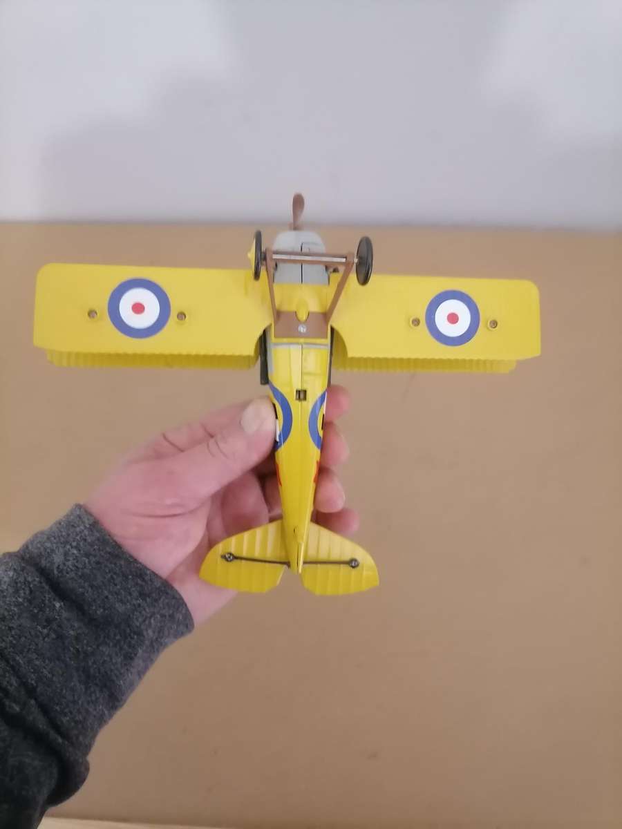 NEWRAY SPAD S.VII BI-PLANE WWI MODEL ASSEMBLED - Die Cast - 22 CM WING SPAN - 17 CM LENGTH