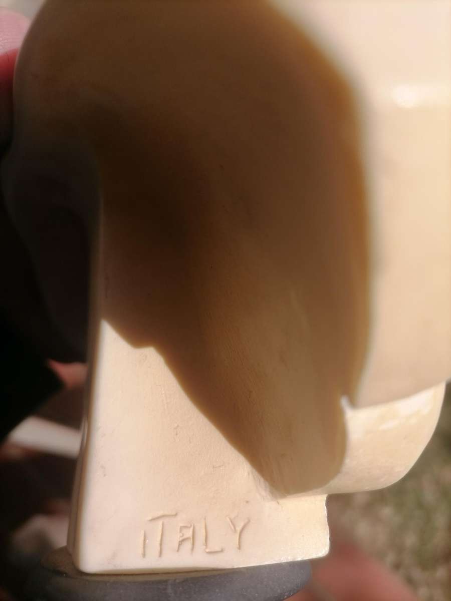 Vintage 1930's - 1960's Mid century David bust sculpture A Santini made in Italy - Signed - 24 CM