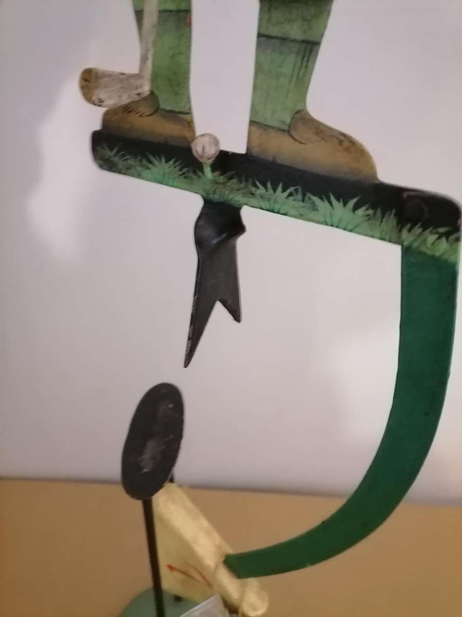 Vintage AM 2006 Sky Hook/AM Pendulum Balance DECOR ~ Articulated GOLFER - 56 CM HEIGHT WITH STAND