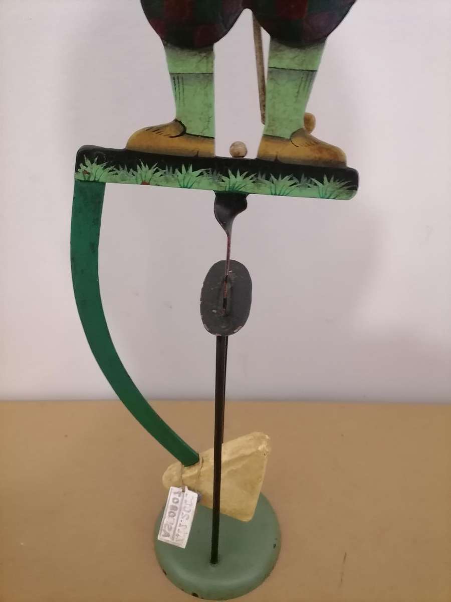 Vintage AM 2006 Sky Hook/AM Pendulum Balance DECOR ~ Articulated GOLFER - 56 CM HEIGHT WITH STAND
