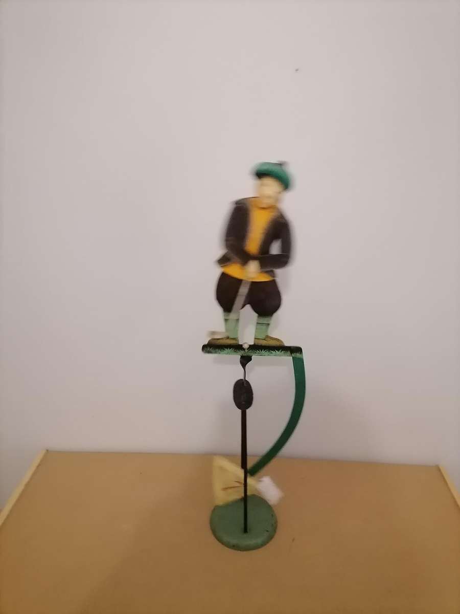 Vintage AM 2006 Sky Hook/AM Pendulum Balance DECOR ~ Articulated GOLFER - 56 CM HEIGHT WITH STAND