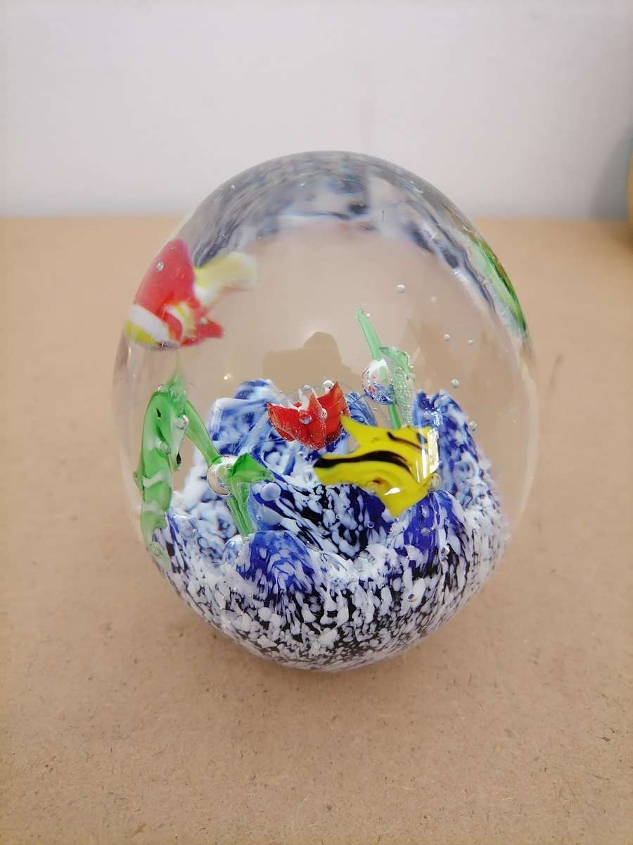 Murano Glass Art Glass Hand Blown Glass Original Decorative Paperweight