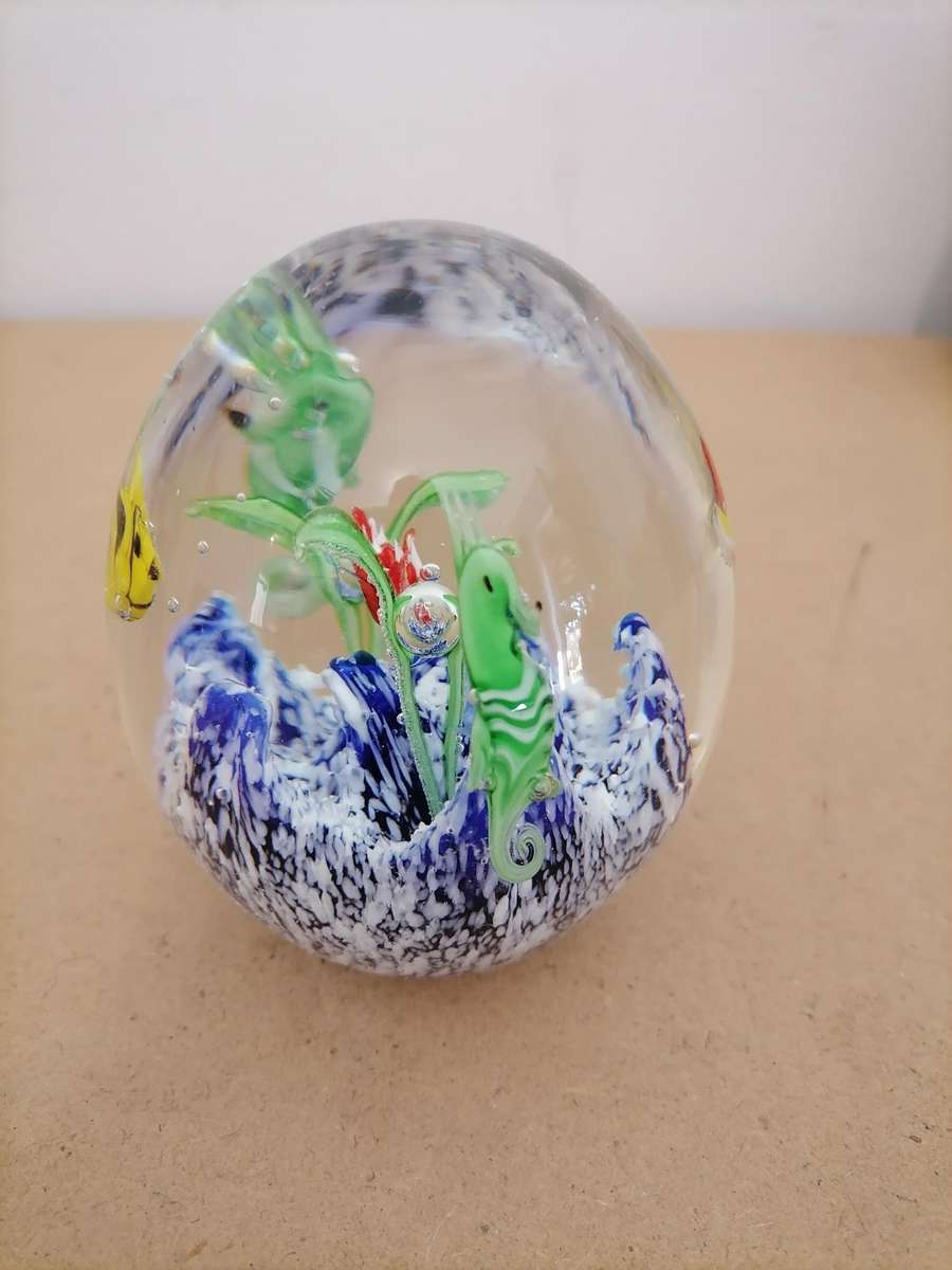 Murano Glass Art Glass Hand Blown Glass Original Decorative Paperweight
