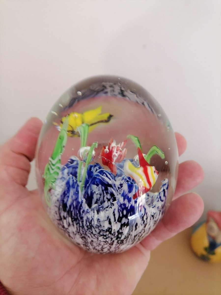 Murano Glass Art Glass Hand Blown Glass Original Decorative Paperweight