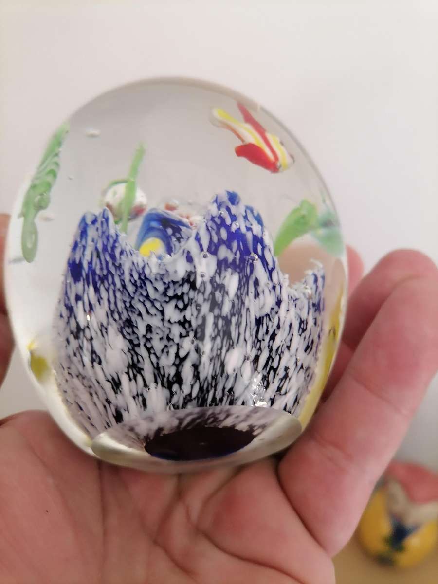 Murano Glass Art Glass Hand Blown Glass Original Decorative Paperweight