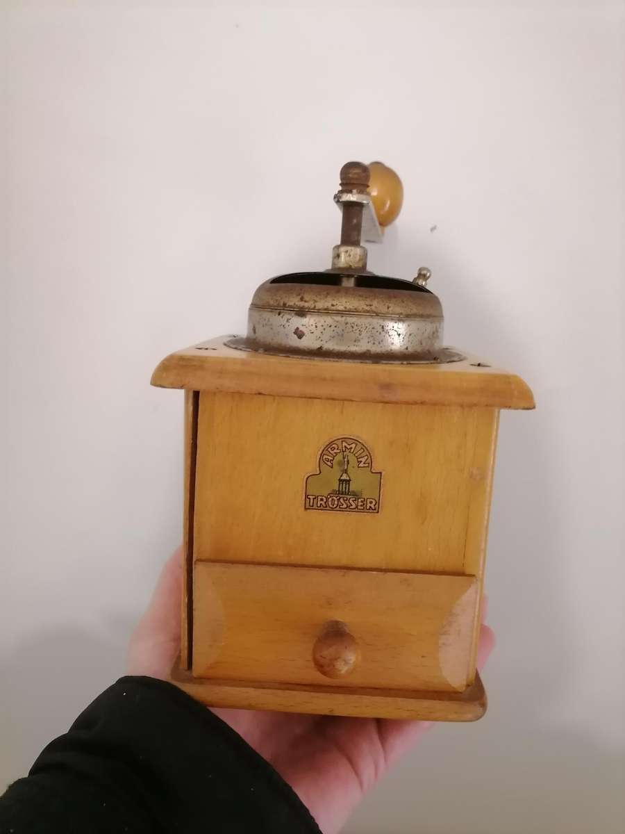 Antique Armin Trosser Coffee Grinder | Retro Kitchen Decor | Vintage Decor made West Germany, 1940