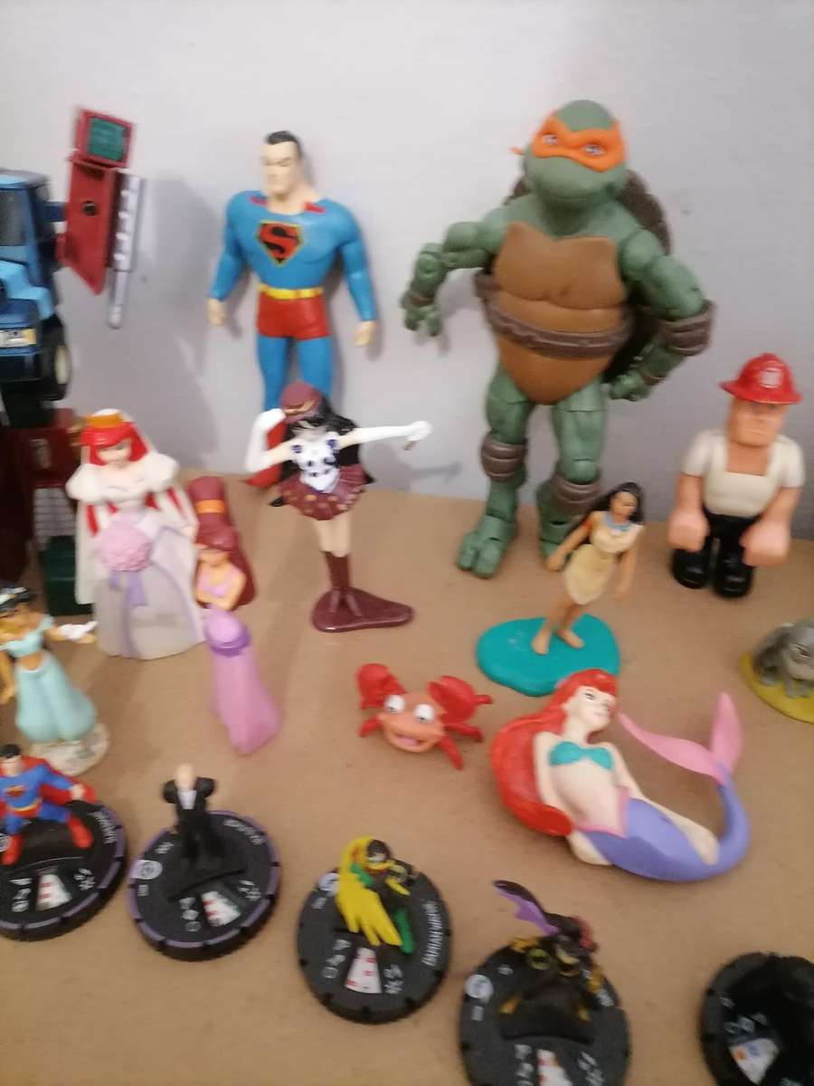 Vintage Figurines Bundle - 1986 Rare Bionic 6, Transformers, Star Wars, Lego, Batman, Playmobil