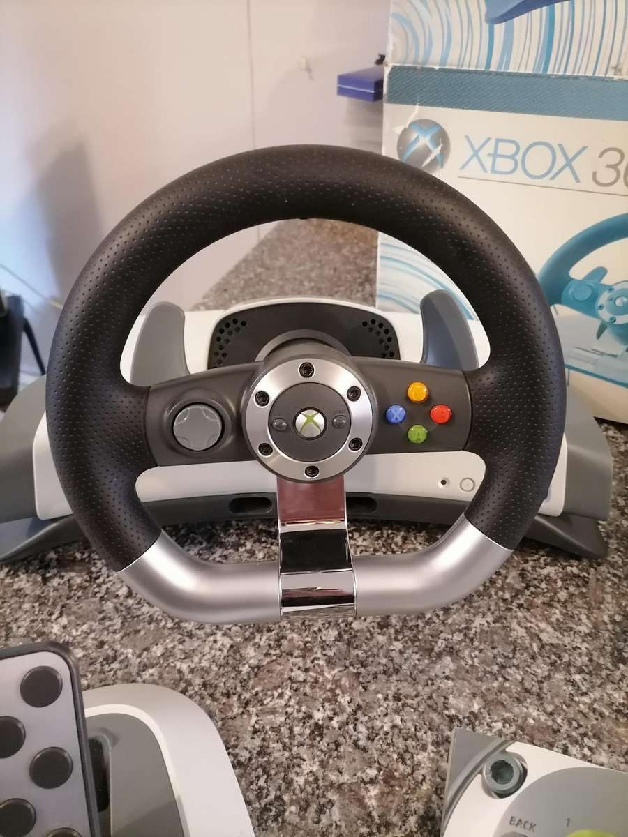 Microsoft Xbox 360 Wireless Racing Steering Wheel, Pedals, Clamp Mounting - BOOKLET/CD - VERY RARE