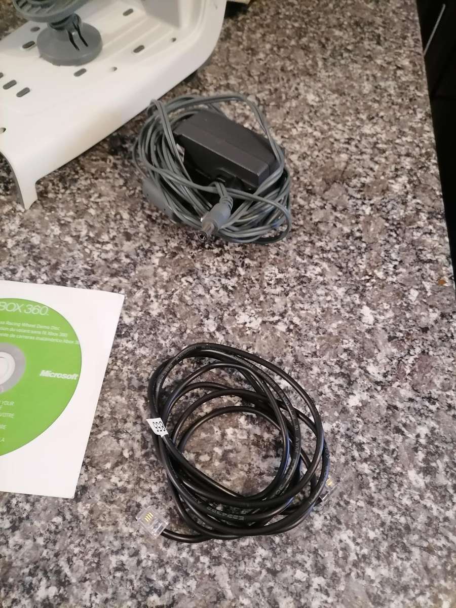 Microsoft Xbox 360 Wireless Racing Steering Wheel, Pedals, Clamp Mounting - BOOKLET/CD - VERY RARE