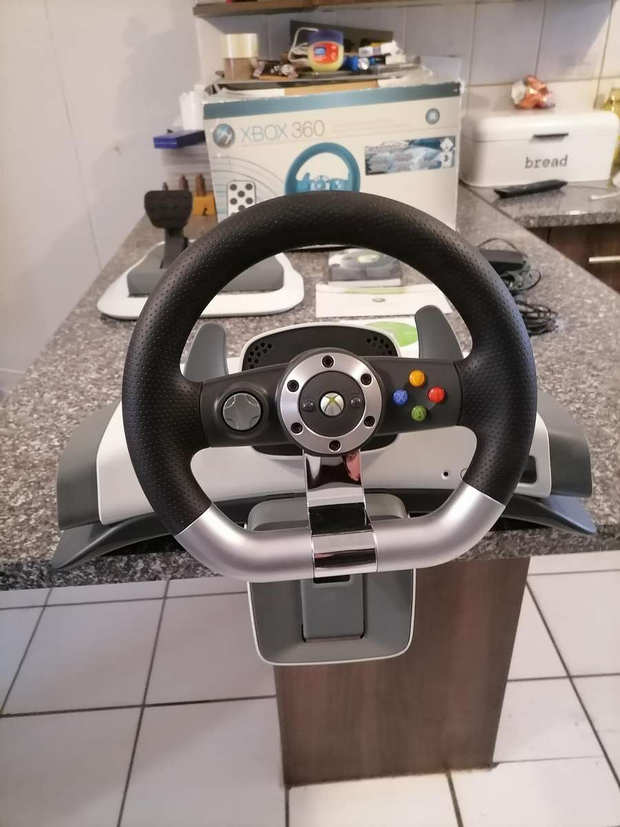 Microsoft Xbox 360 Wireless Racing Steering Wheel, Pedals, Clamp Mounting - BOOKLET/CD - VERY RARE