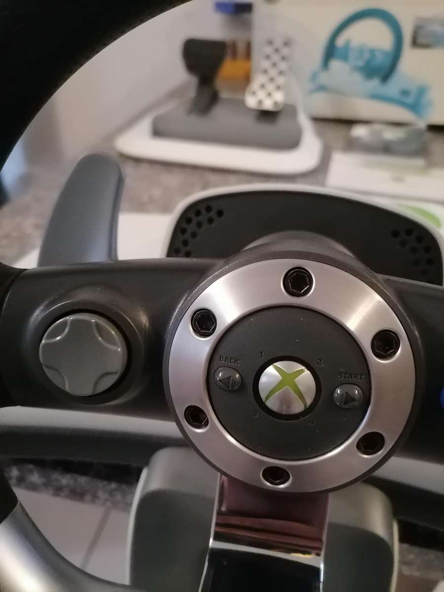 Microsoft Xbox 360 Wireless Racing Steering Wheel, Pedals, Clamp Mounting - BOOKLET/CD - VERY RARE