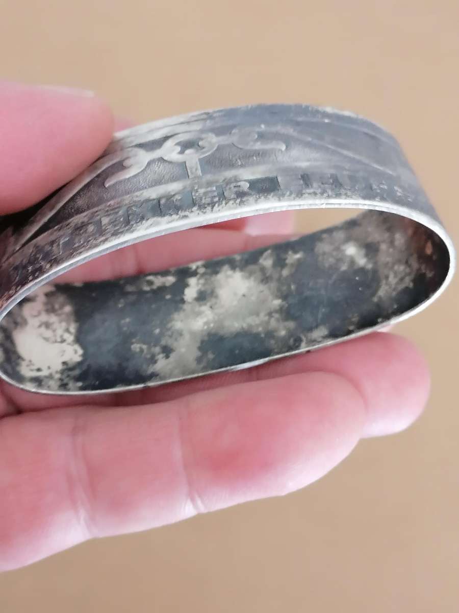 Set of Two Solid Silver Voortrekker Eeufees 1838-1938 Napkin Rings total weight 82, 37 grams Marked