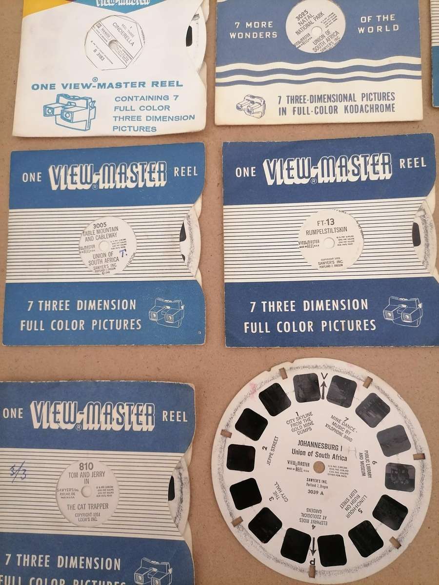 Viewmaster Model C Bakelite Vintage Sawyers BLACK view master 1950's - 16 SLIDES BUNDEL - PEWTER