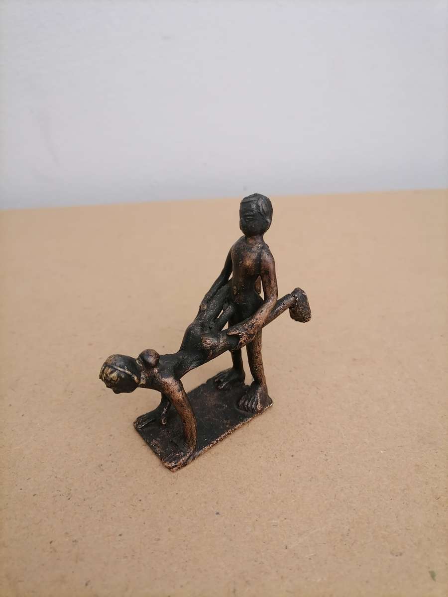 Vintage possibly Antique Rare Erotica Bronze Kamasutra Figurine