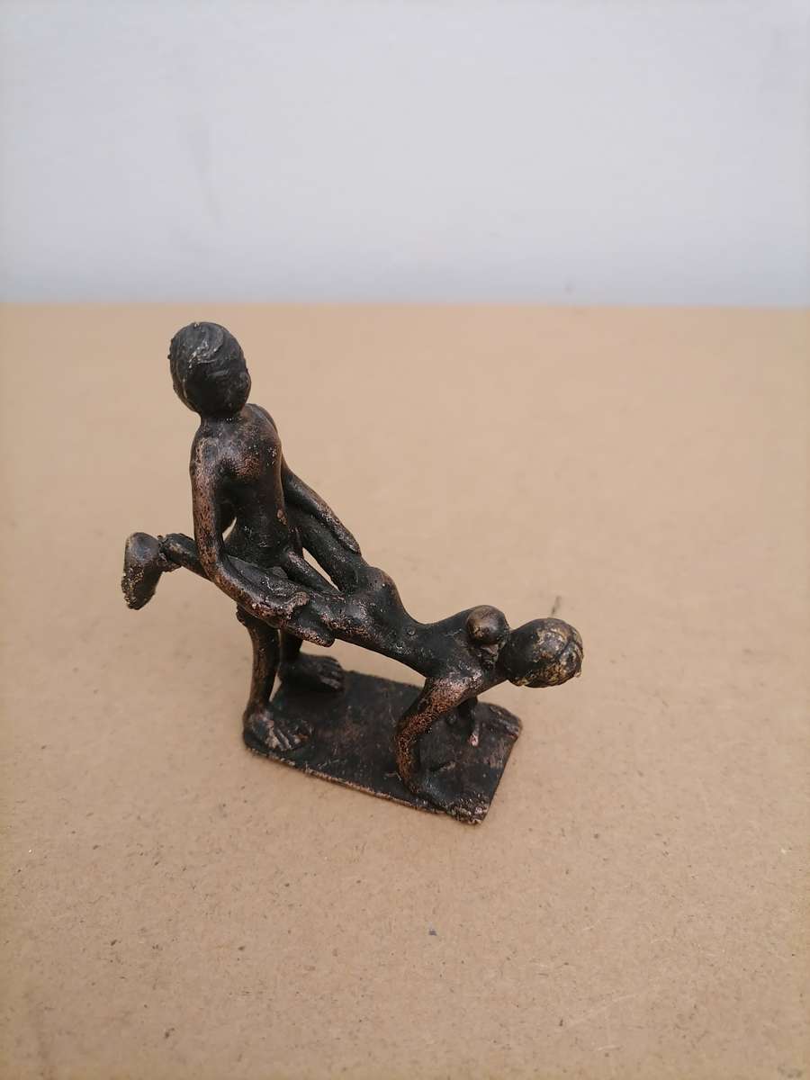 Vintage possibly Antique Rare Erotica Bronze Kamasutra Figurine