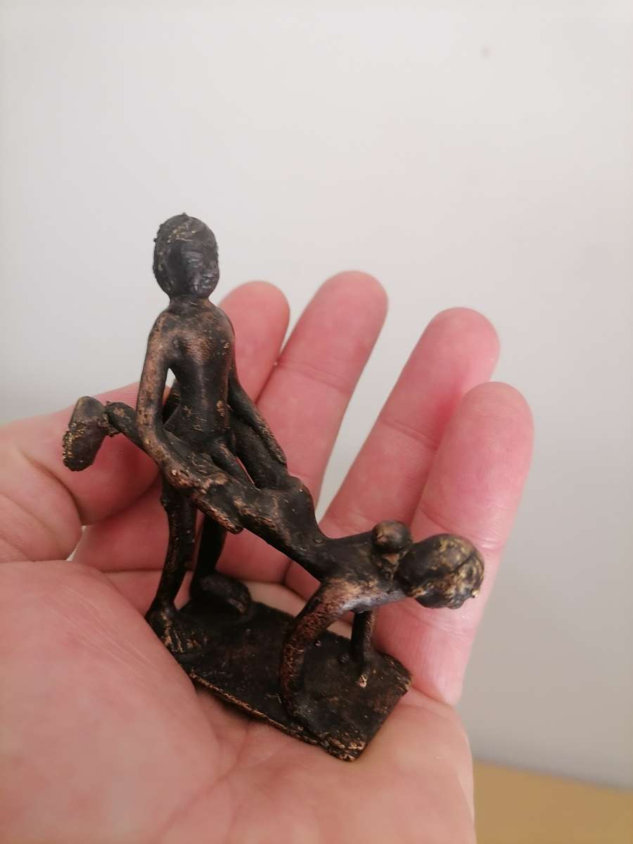 Vintage possibly Antique Rare Erotica Bronze Kamasutra Figurine