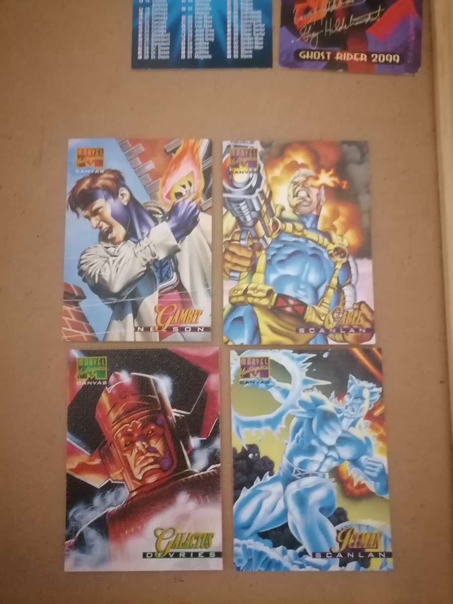 39 Huge bundle - 1995 Marvel Masterpiece Cards - VG+ WITH LIMITED EDITION CANVAS CARDS