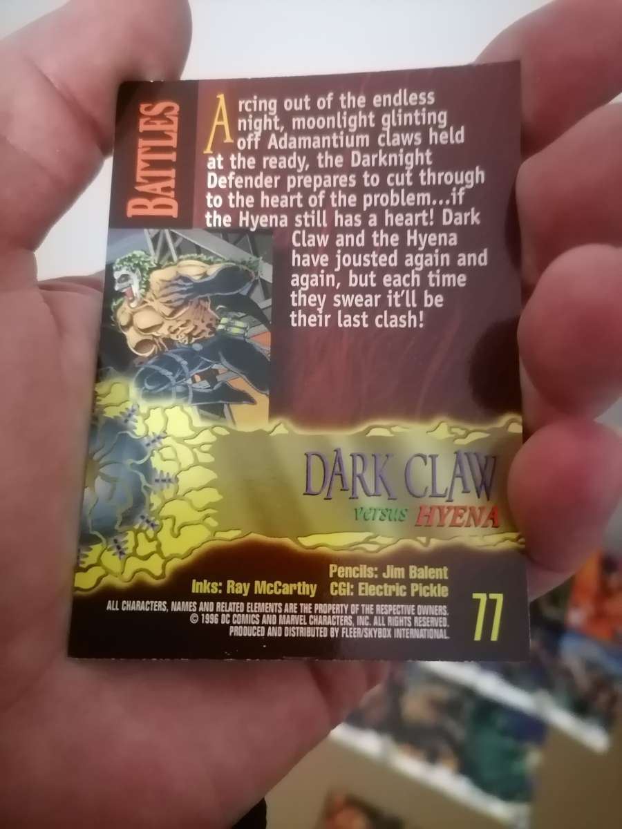 37 - 1996 AMALGAM COMICS CARDS - VG+ - LIMITED CANVAS CARDS - DC & MARVEL CHARACTERS