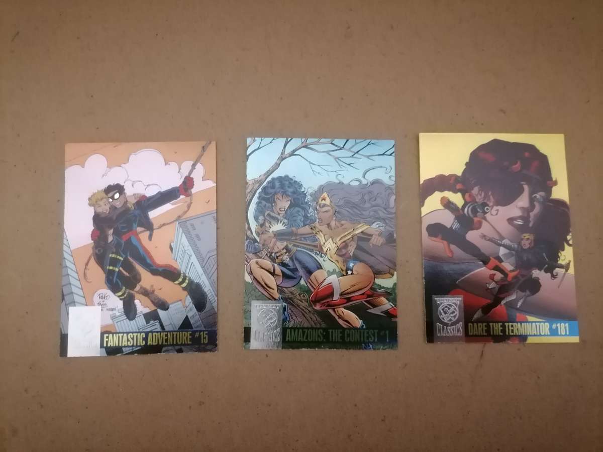37 - 1996 AMALGAM COMICS CARDS - VG+ - LIMITED CANVAS CARDS - DC & MARVEL CHARACTERS