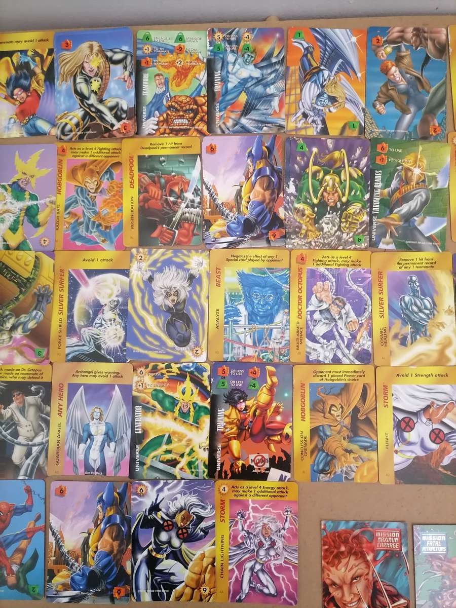 72 - 1995 MARVEL OVER POWER GAME CARD - VG + AMAZING CONDITION