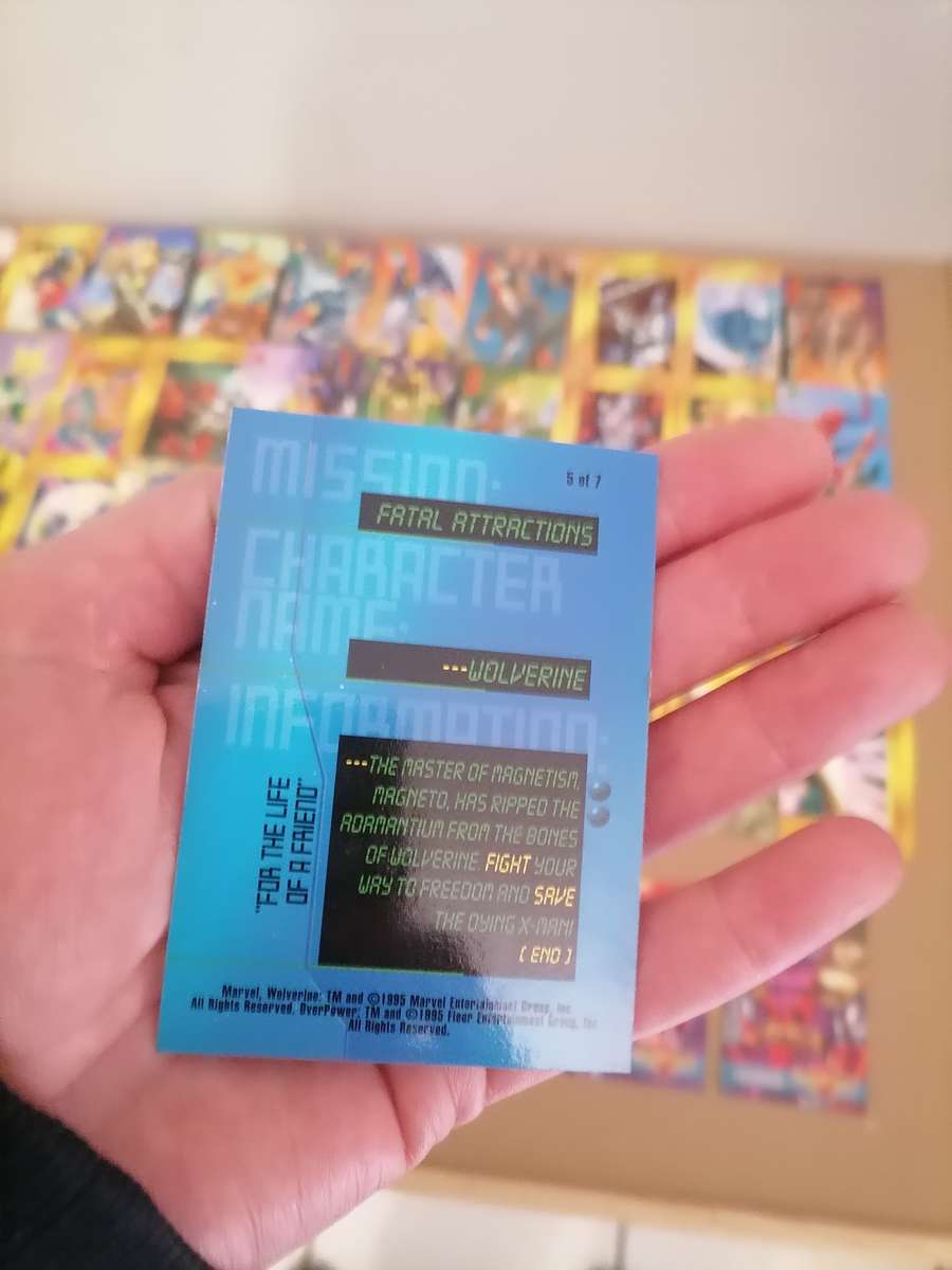 72 - 1995 MARVEL OVER POWER GAME CARD - VG + AMAZING CONDITION