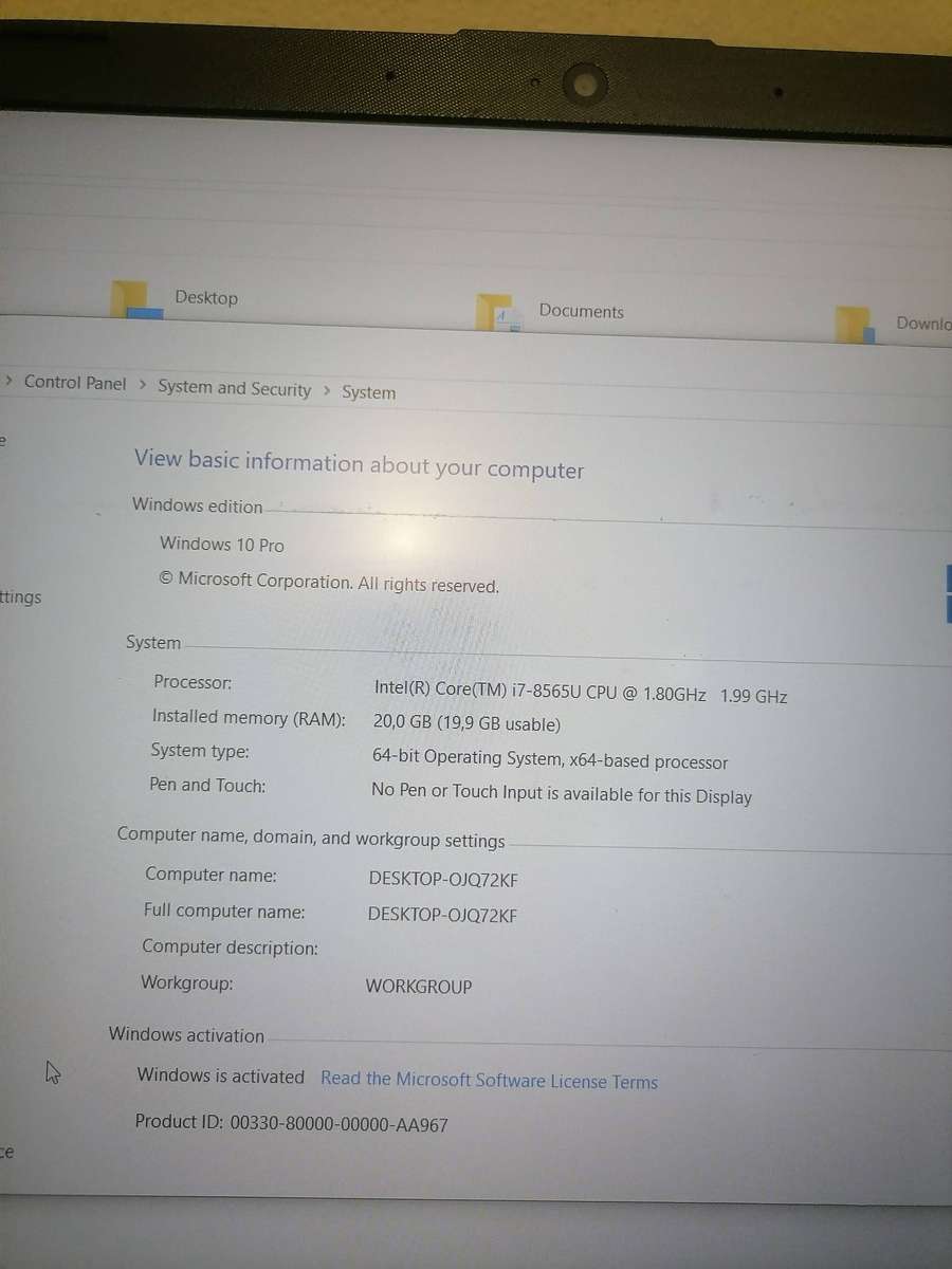 HP 15 MODEL - i7-8565U - 512 SSD + 2TB HDD - NVIDIA® GeForce® MX250 4GB - 20 GB RAM - WIN 10 PR