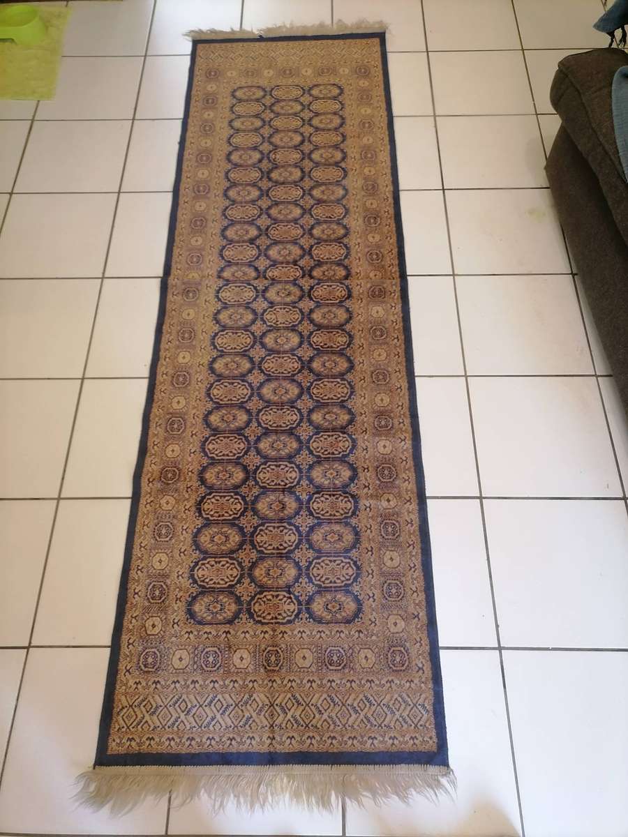Shiraz Bokhara Blue Rug - 230 CM X 67 CM - AMAZING CONDITION