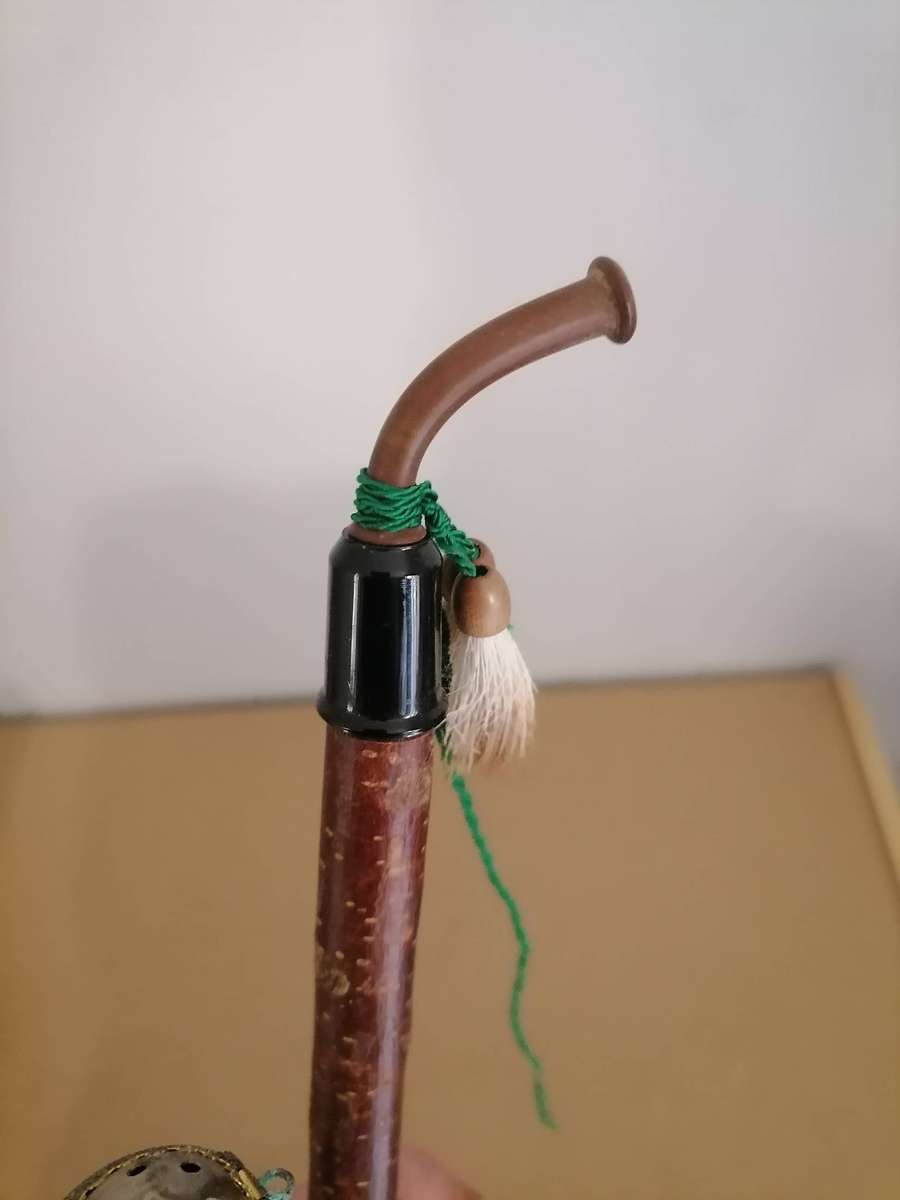 Vintage Smoking Pipe, German Porcelain Tobacco Pipe Hand Painted - Selling as a display