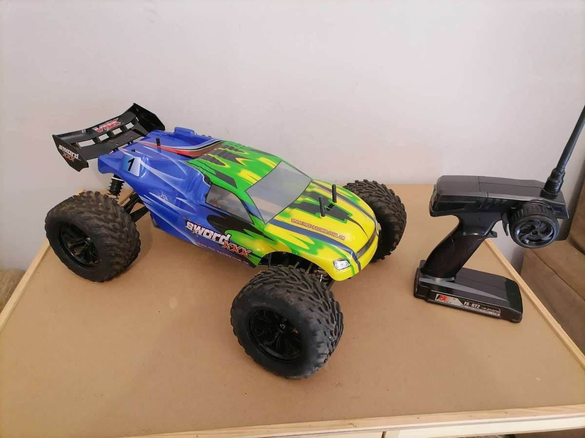 VRX Truggy XXX Sword Off Road 1/10 with Metal Frame, Brush Motor RC-550 Radio