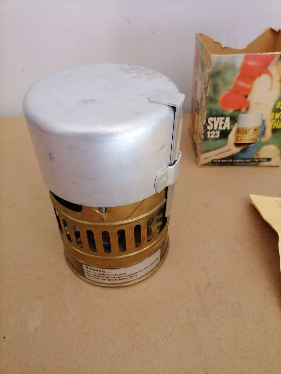 1960's Vintage OPTIMUS SVEA 123 Made in Sweden Camping Stove Backpacking WITH KEY - With box & Book