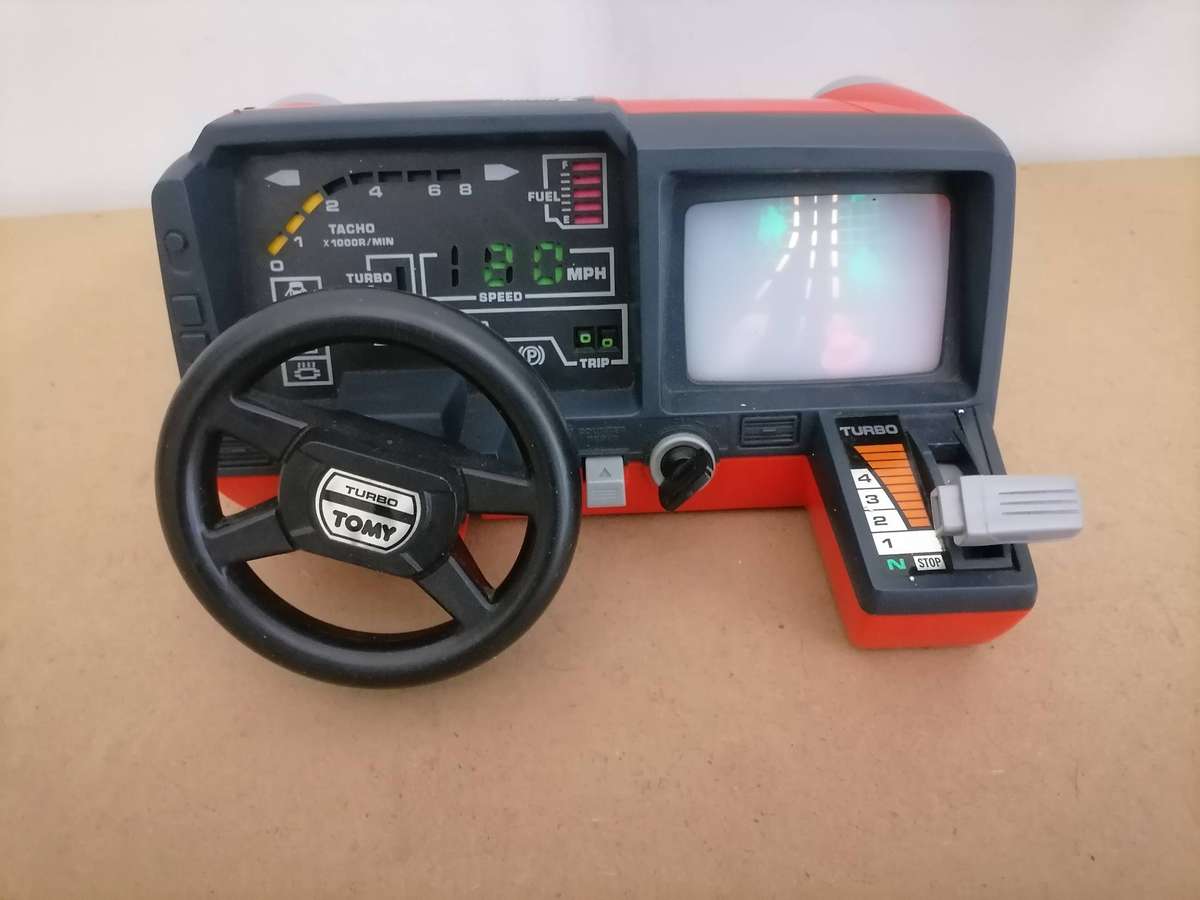 TOMY RACING COCKPIT Table Console Handheld Game 80s Very Rare!