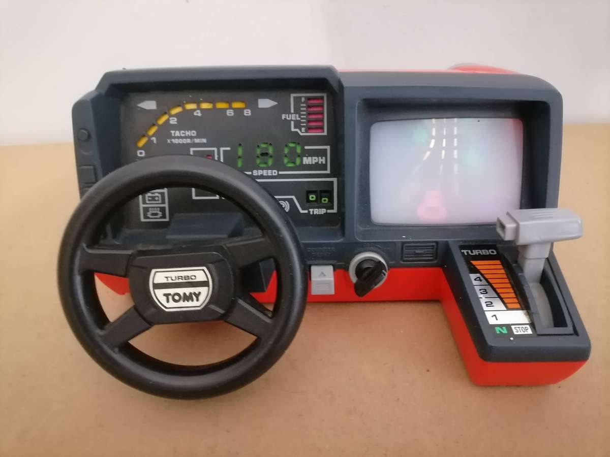 TOMY RACING COCKPIT Table Console Handheld Game 80s Very Rare!