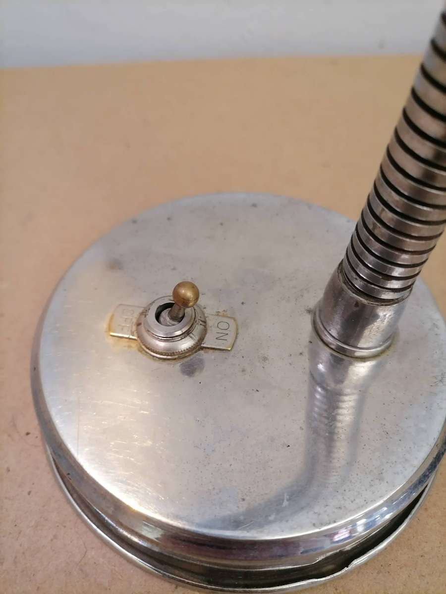 1930's Goose Neck made from real stainless steel 304 non magnetic lamp working 1 of 1