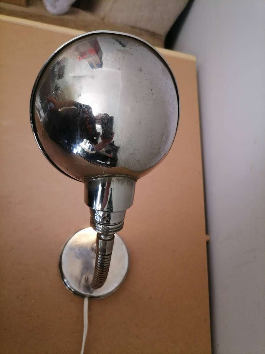 1930's Goose Neck made from real stainless steel 304 non magnetic lamp working 1 of 1