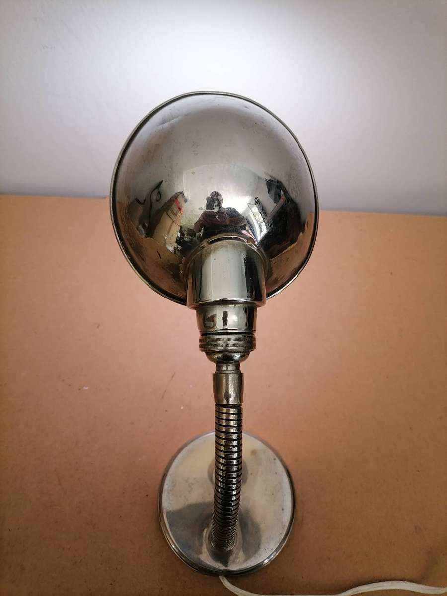 1930's Goose Neck made from real stainless steel 304 non magnetic lamp working 1 of 1