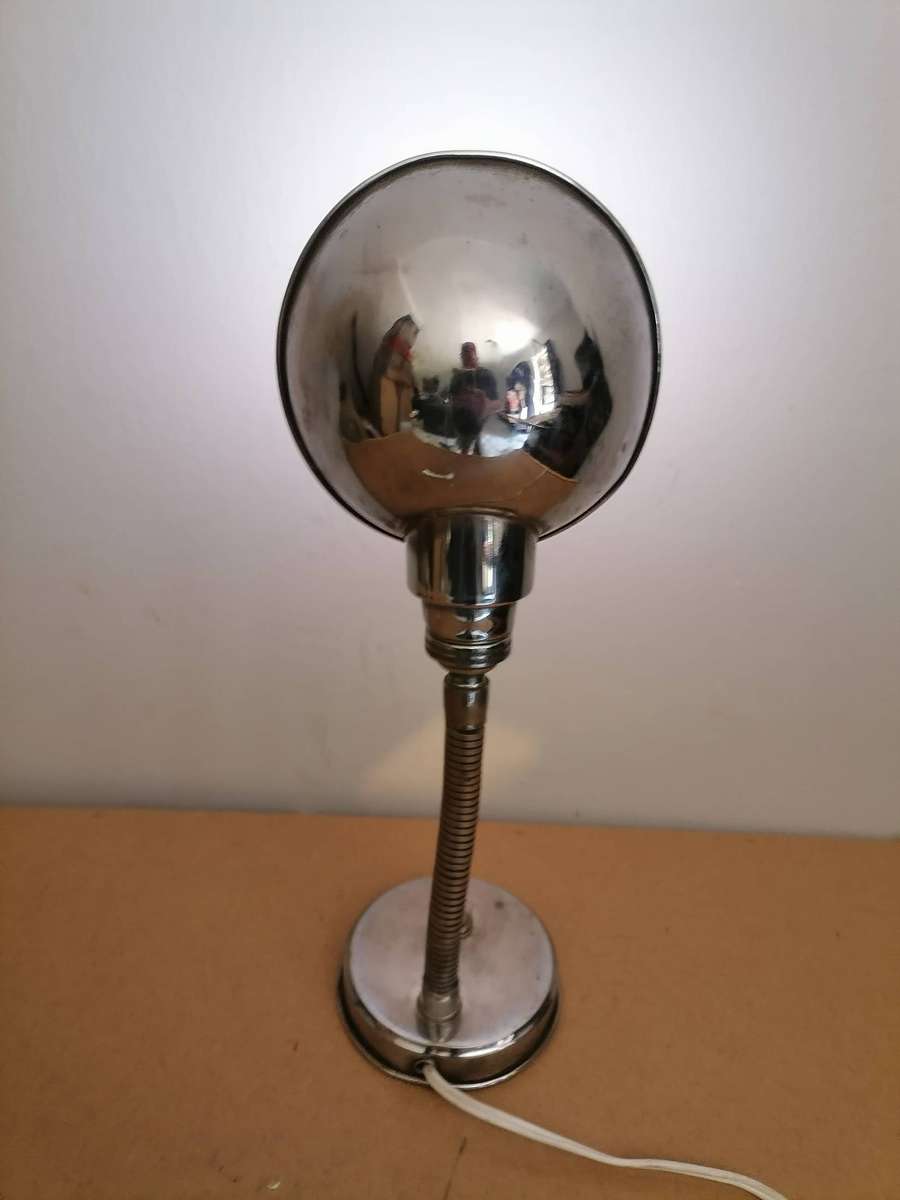 1930's Goose Neck made from real stainless steel 304 non magnetic lamp working 1 of 1
