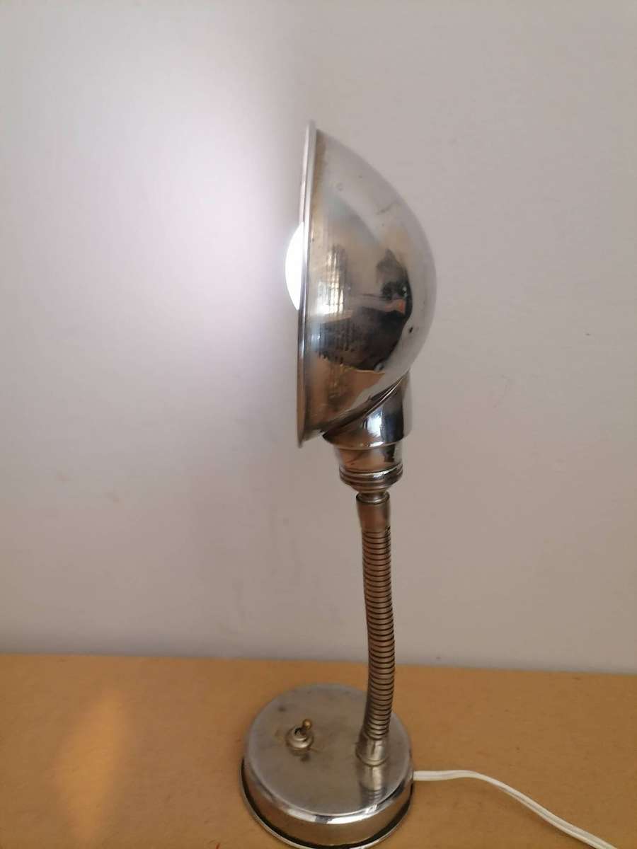 1930's Goose Neck made from real stainless steel 304 non magnetic lamp working 1 of 1