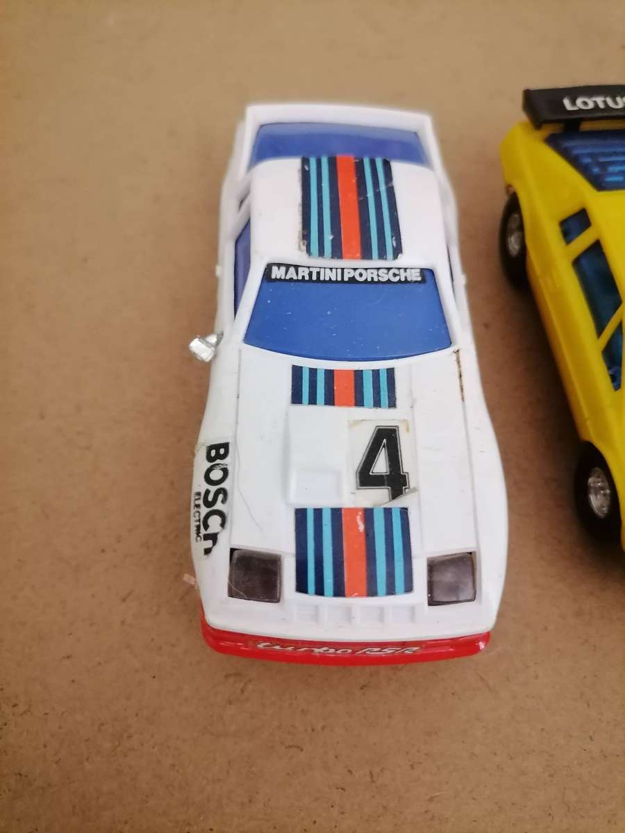 3 X VINTAGE SLOT CARS - LOTUS 32 - MARTINI PORSCHE - CARRIERA GO MERCEDES SCALE 1:43 - VERY RARE