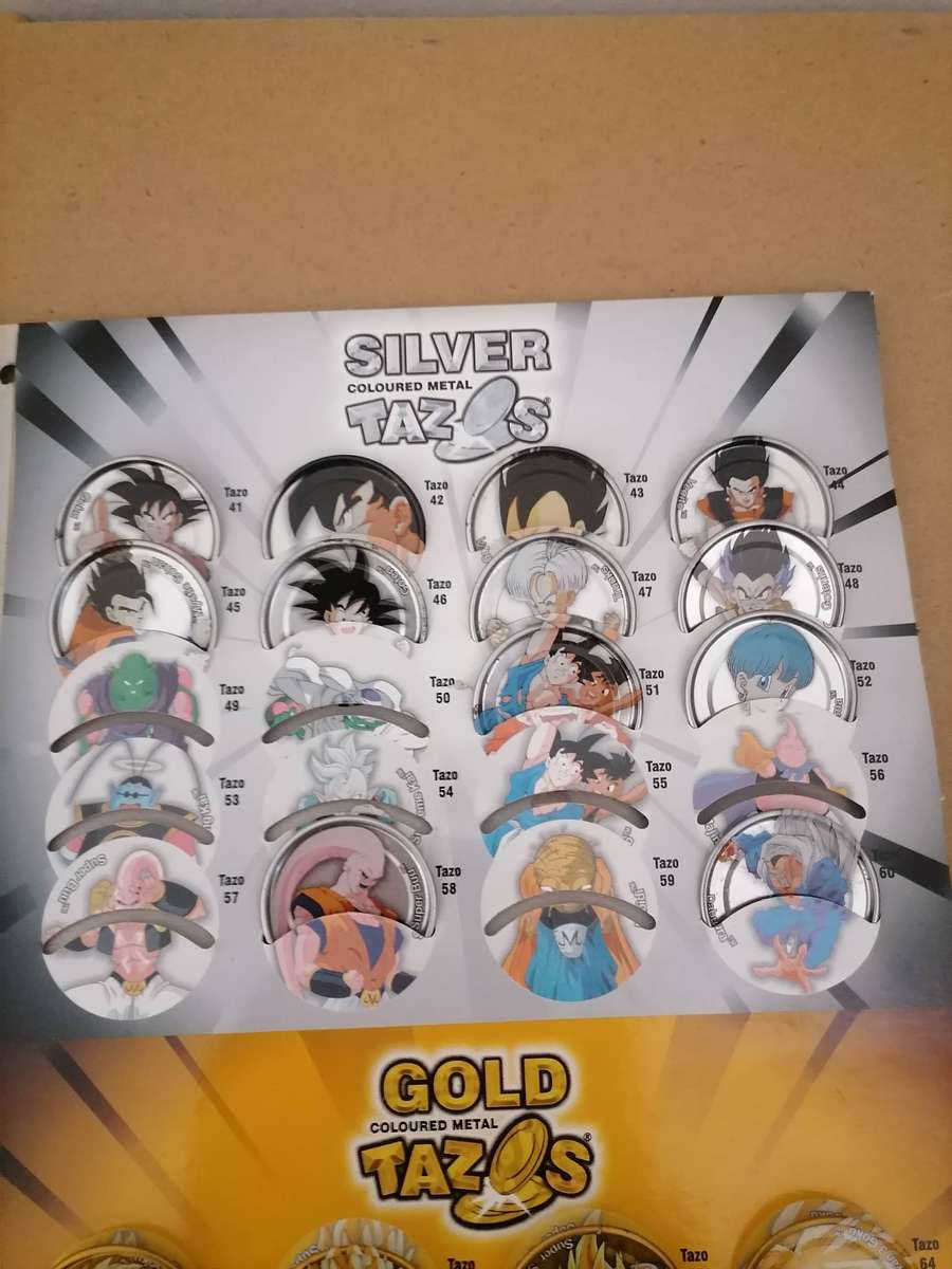 Dragonball Z Limited Edition Metal Tazo Folder with 66 OUT OF 80 METAL TAZOS