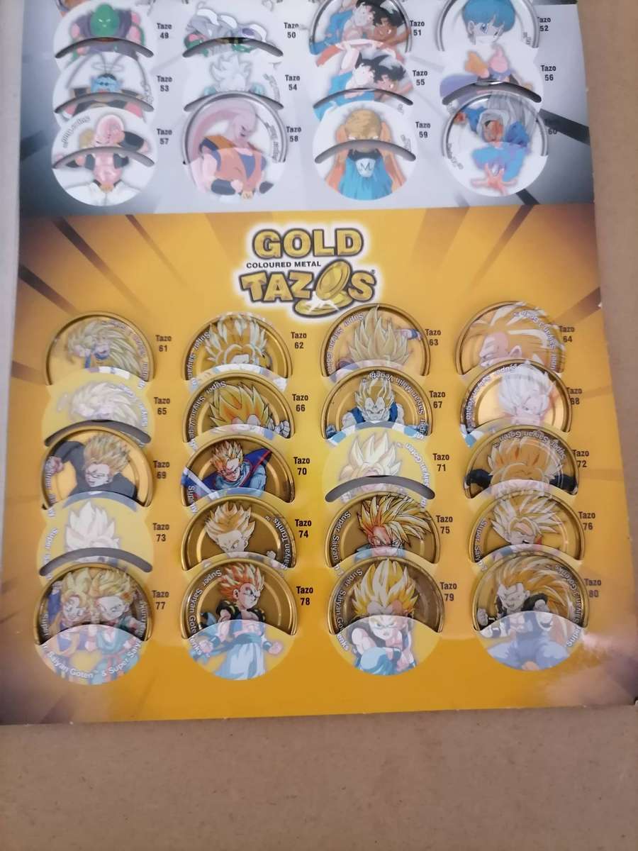 Dragonball Z Limited Edition Metal Tazo Folder with 66 OUT OF 80 METAL TAZOS