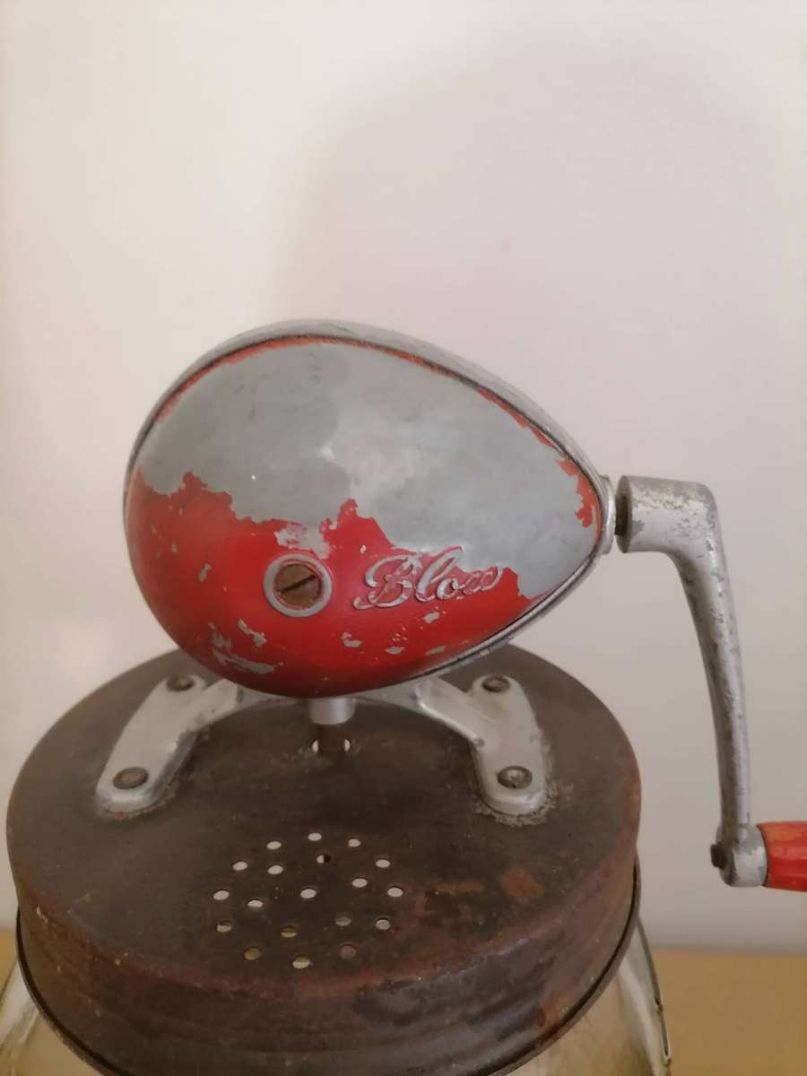 1940'S Vintage Original Glass Blow Butter Churn - BRITISH REGD. 856612 - NOT ORIGINAL BOTTLE