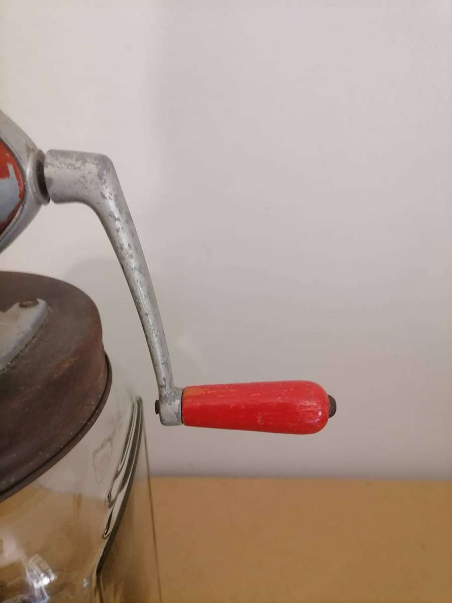 1940'S Vintage Original Glass Blow Butter Churn - BRITISH REGD. 856612 - NOT ORIGINAL BOTTLE