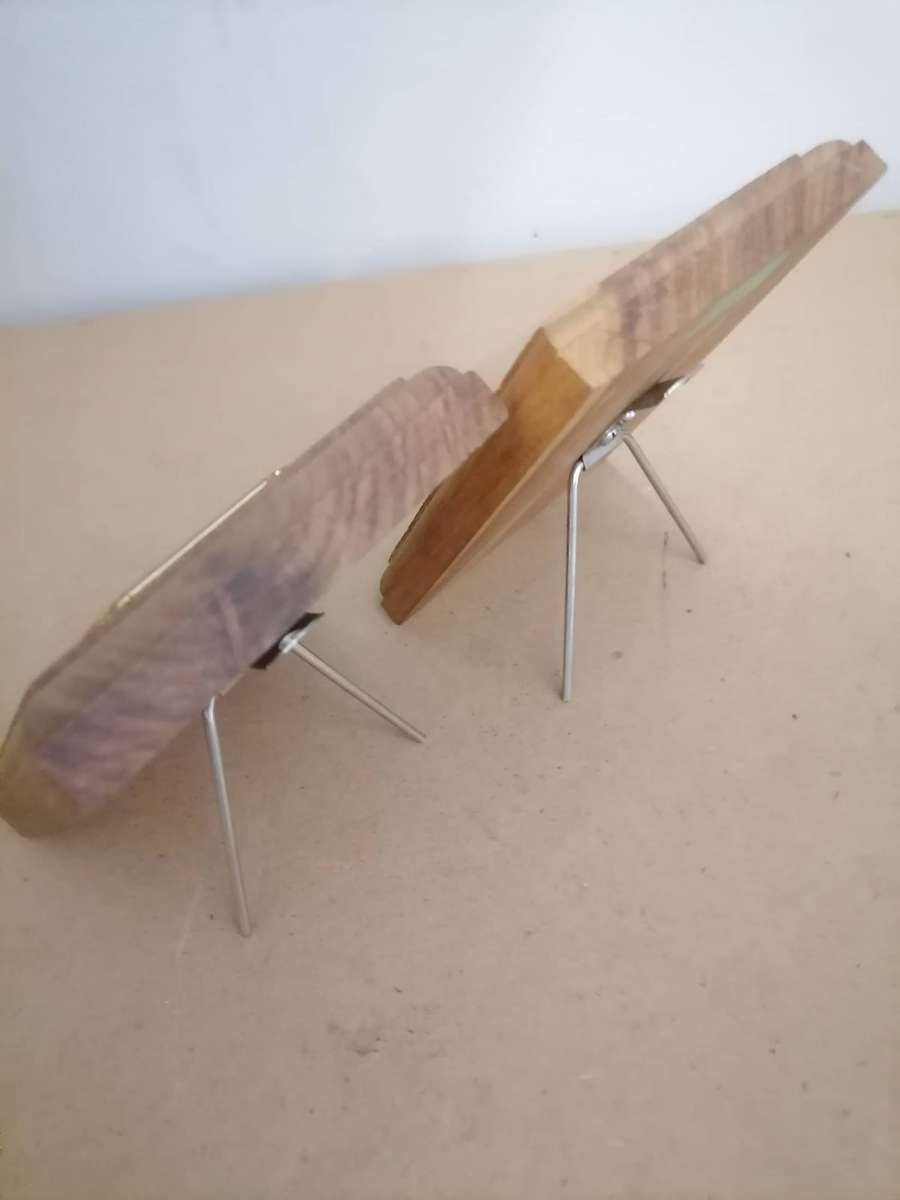 2 X 1985 WEERMAG DEFENCE Metal Shoulder FLASH BADGES ON PLAQUE