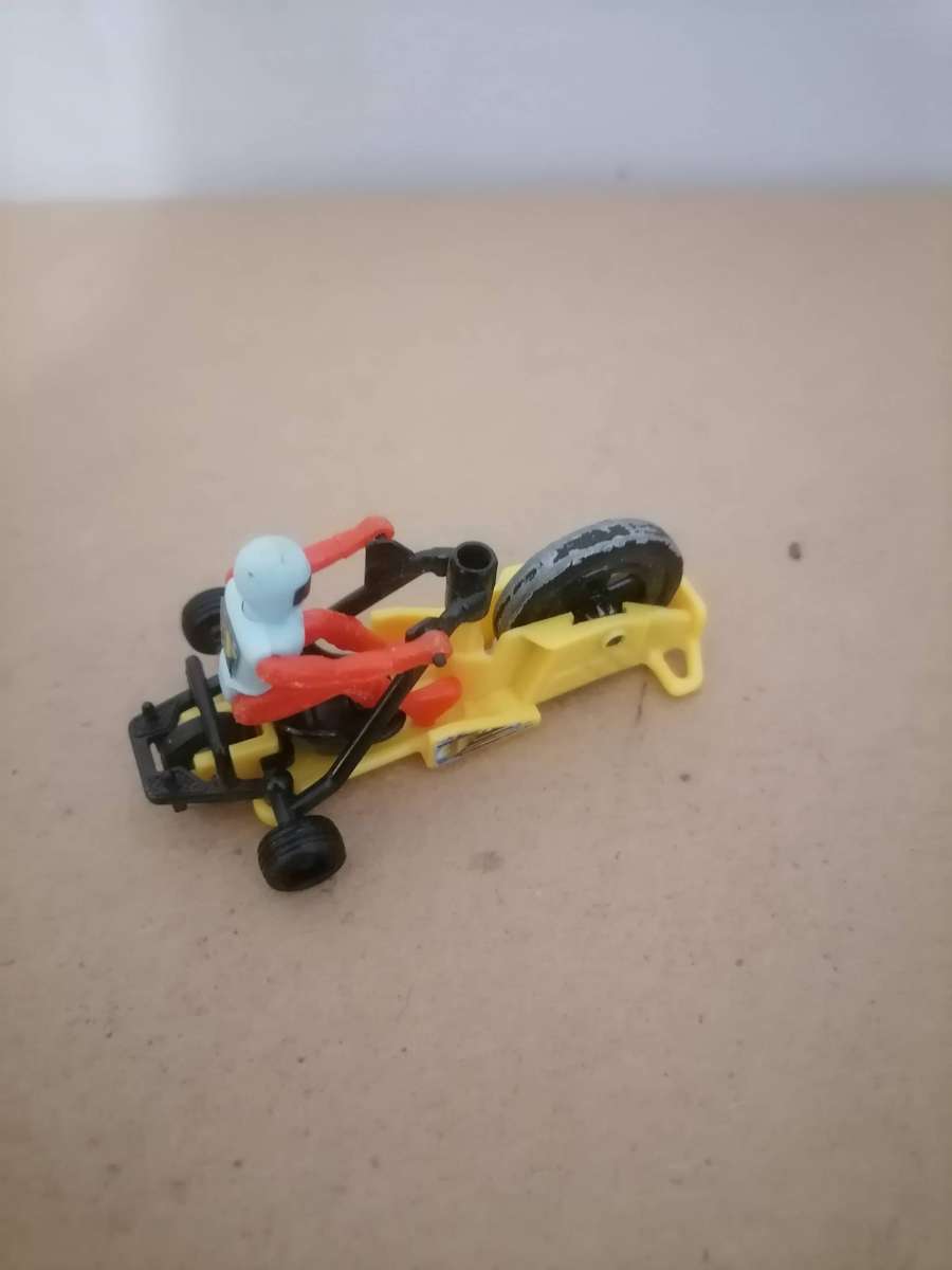 Vintage AFX Pop Cycles by TOMY 1989 - Motorcycle Rip Cord Powered - Big Wheel