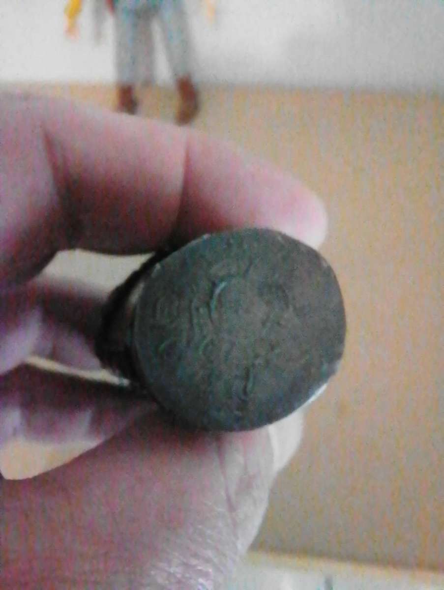 Antique Opium Tibetan Fine Bone and Metal Miniature Snuff Bottle Red Blue SEMI presious Stone