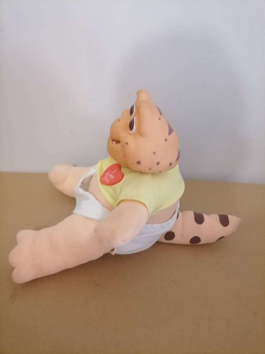 Vintage Plush, Dinosaurs 'Baby Sinclair' Hard Plastic Head - Soft Toy
