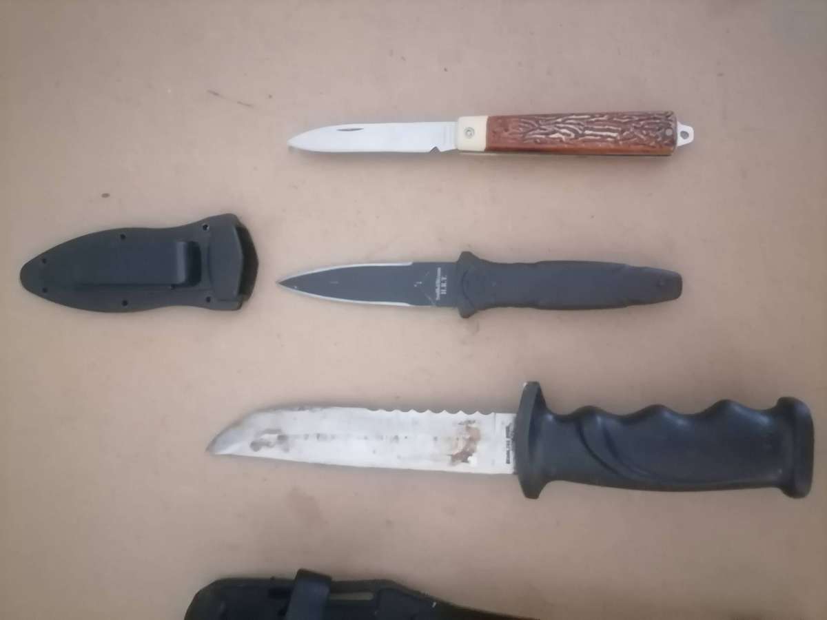 3 X KNIFE BUNDEL - Smith & Wesson H.R.T Throwing Knife - TRAMONTINA - ETERNAL TRADE MARK